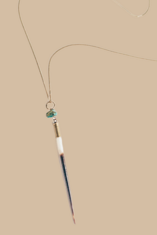 Quill and Turquoise Necklace