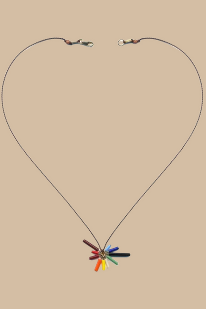 Rainbow Burst Pendant Necklace