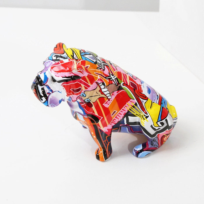 Rainbow English Bulldog Ornament