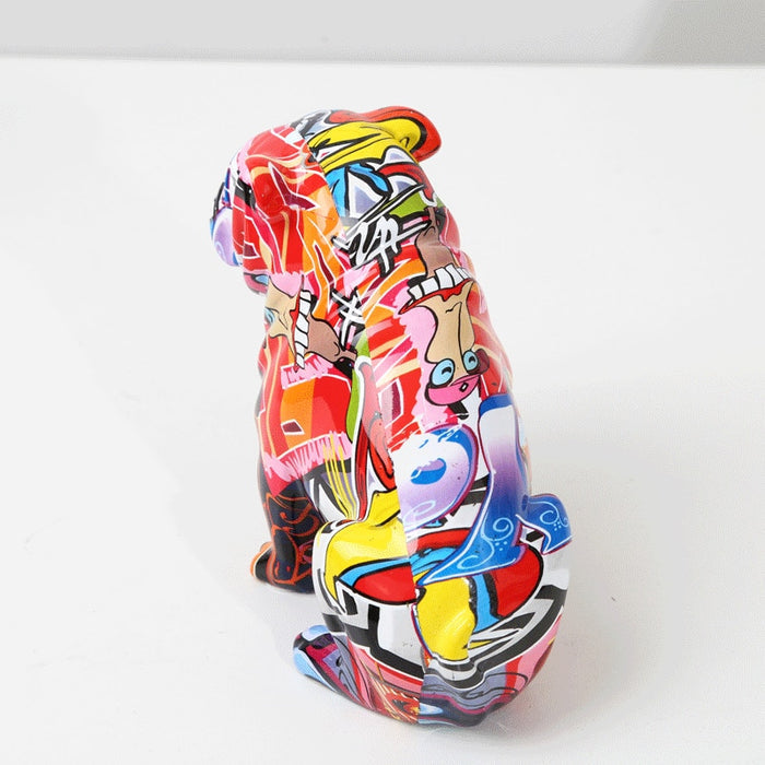 Rainbow English Bulldog Ornament