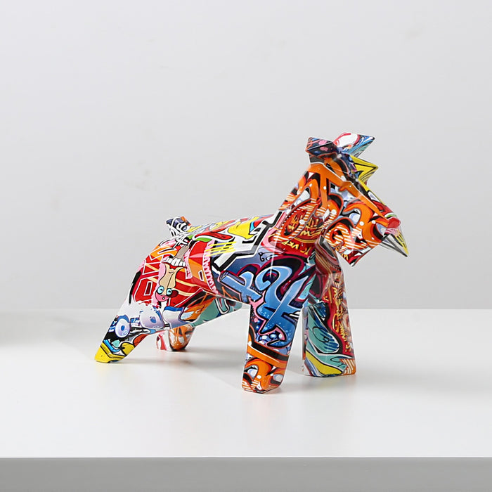 Rainbow Schnauzer Ornament