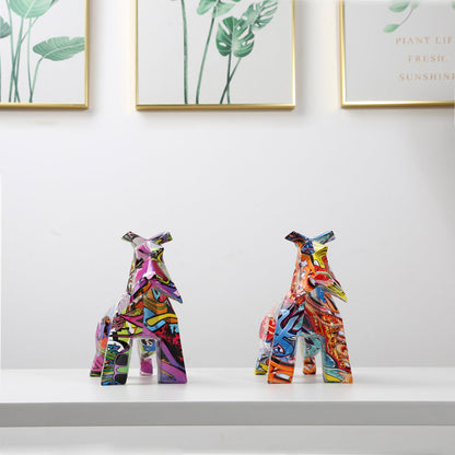 Rainbow Schnauzer Ornament