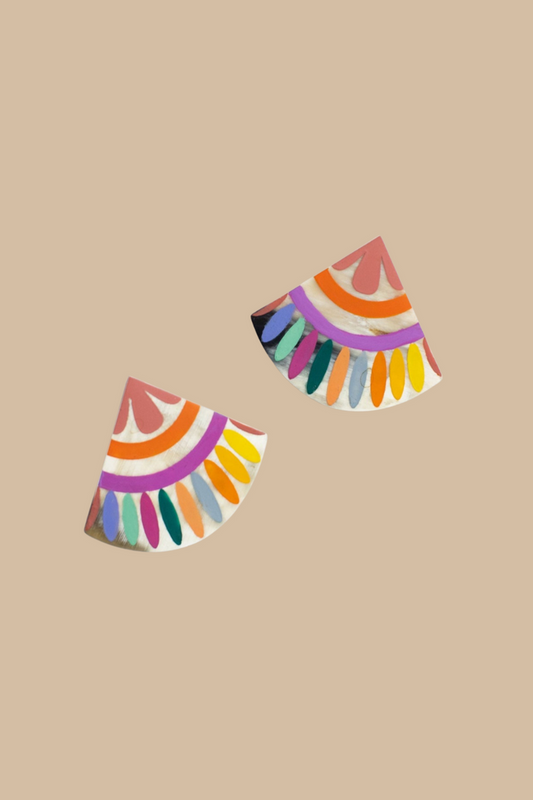 Rainbow Tile Earrings