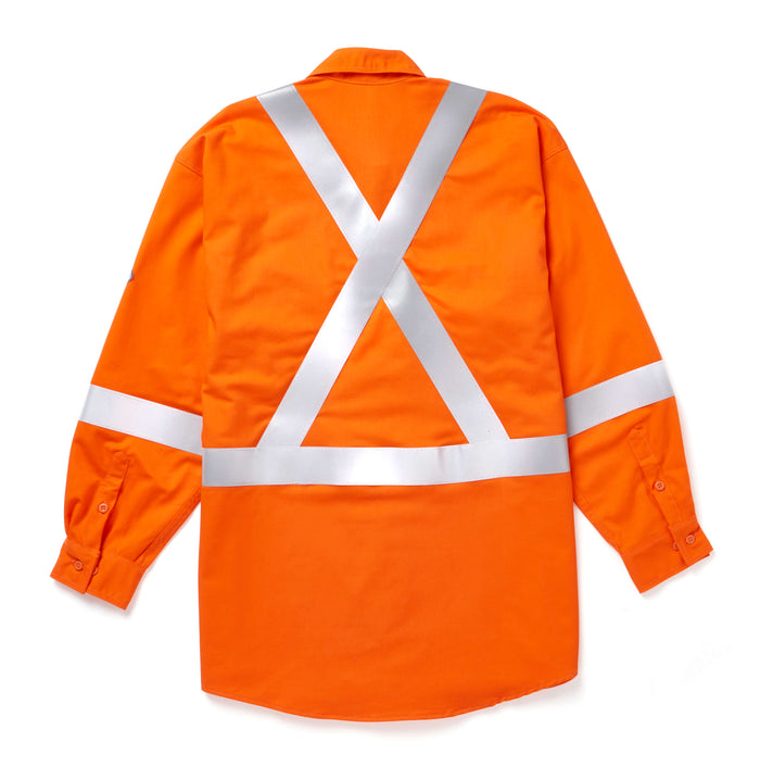 Rasco Fr Hi Vis Uniform Shirt w/ 2'' CSA Silver Reflective Tape FR6505OH