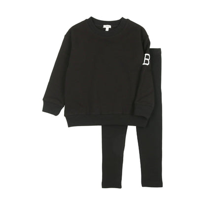 Ribbed Velour Sweatshirt Set