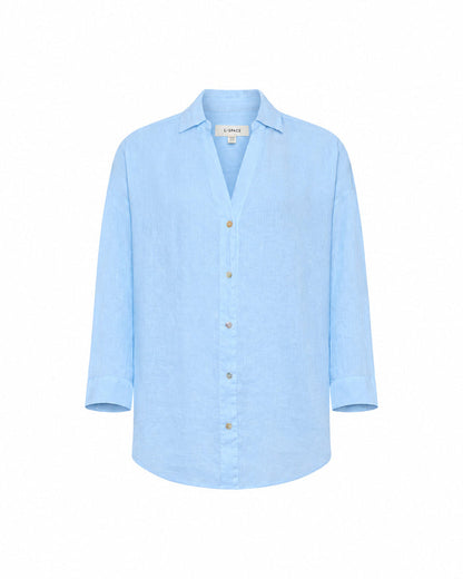 LSPACE Rio tunic in Sky Blue, off-model flat lay.