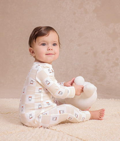 Romper Viscose from Bamboo Birch Miffy Checker