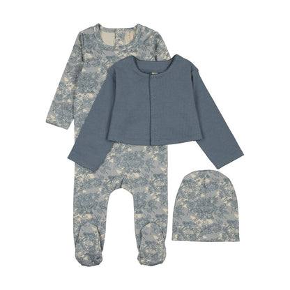 Rose Floral Footie Set
