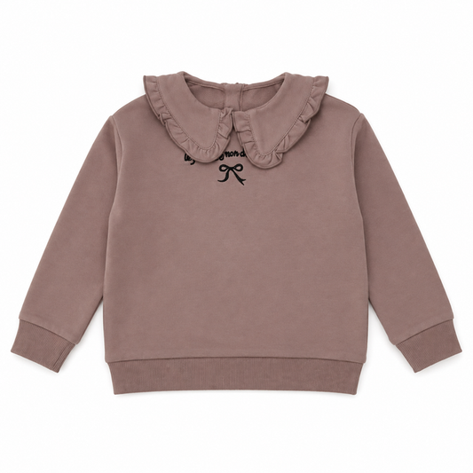 Ruffle Collar Sweatshirt - Girls