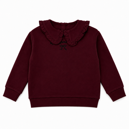 Ruffle Collar Sweatshirt - Girls