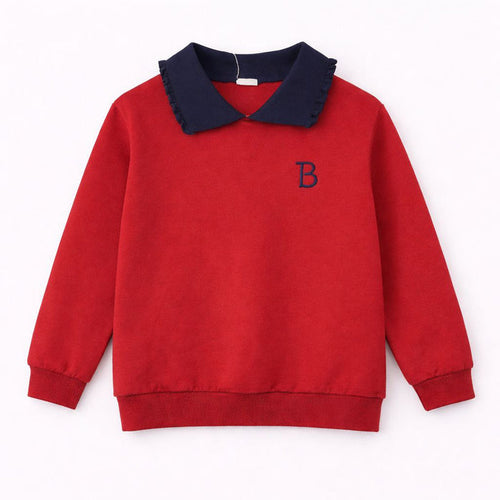 Sailor Collar Sweatshirt - Girls
