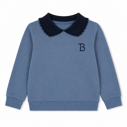 Sailor Collar Sweatshirt - Girls