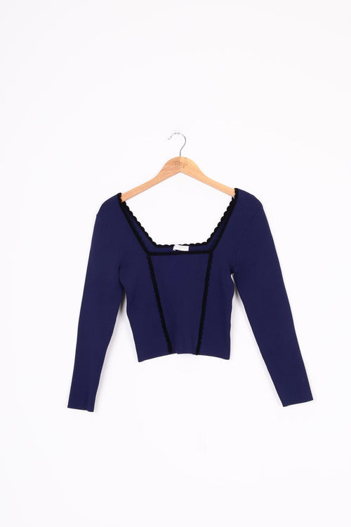 Sandro Womens Blue Top Size S
