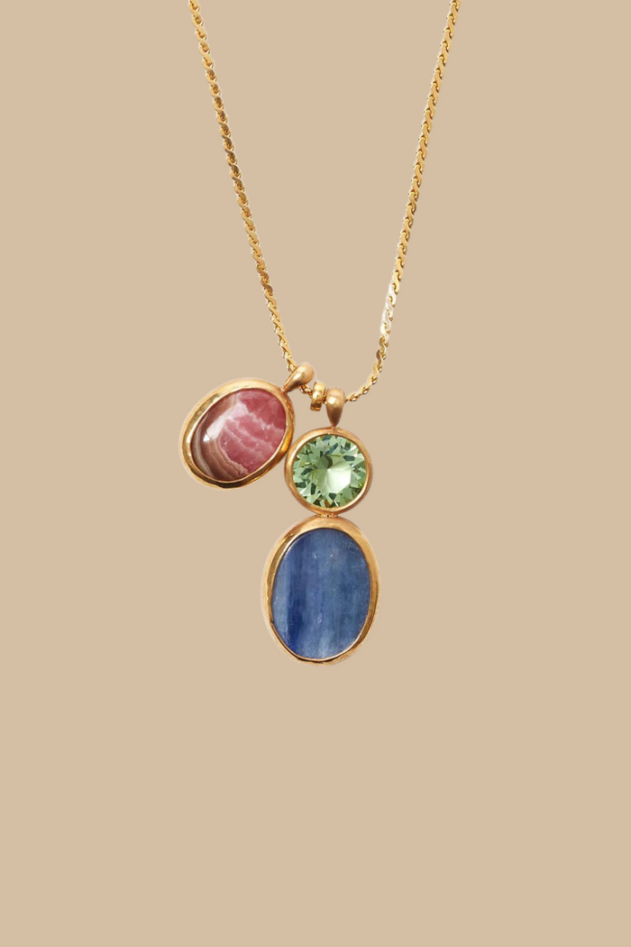 Sardinia Bezel Set Charm Necklace