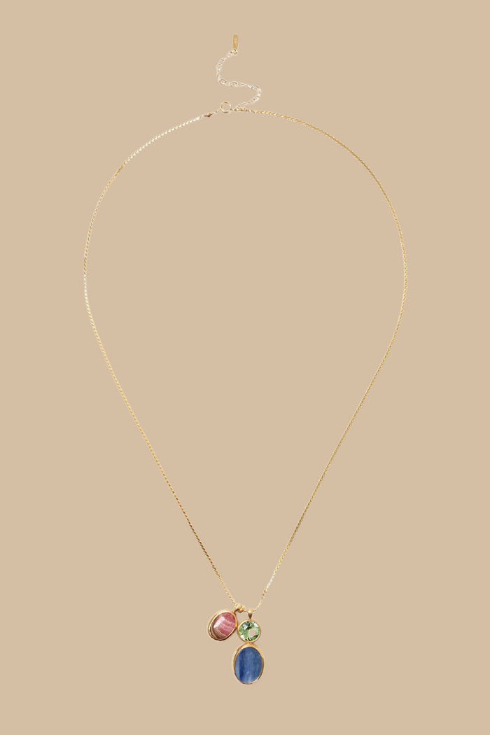 Sardinia Bezel Set Charm Necklace