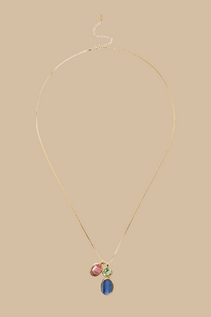 Sardinia Bezel Set Charm Necklace