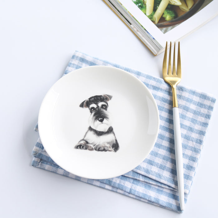 Schnauzer Dessert Plates