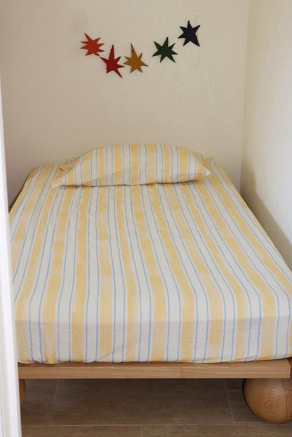 Sea Stripe Fitted Frill Sheet Set