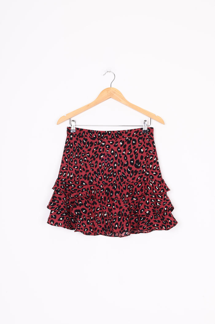 Seeking Lola Womens Red Mini Skirt Size 8