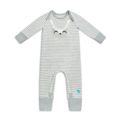 Self-Soothing Footless Romper Cotton Grey Stevie The Bunny™