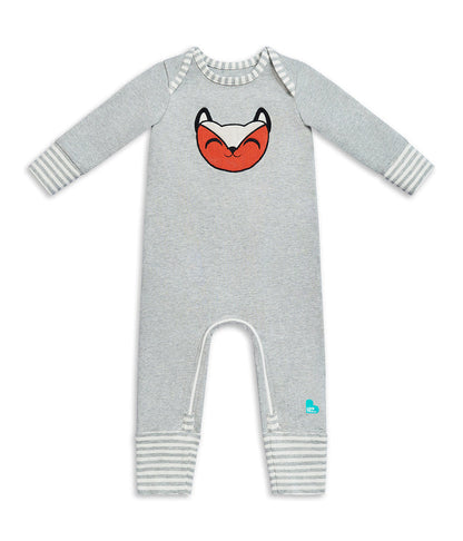 Self-Soothing Footless Romper Cotton Orange Lyric The Fox™