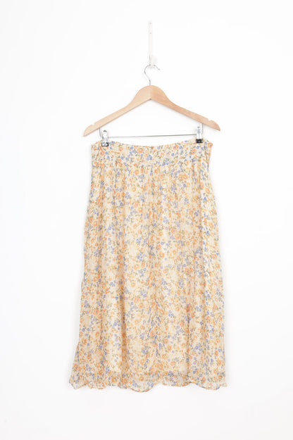 Sezane Womens Cream Skirt Size 44