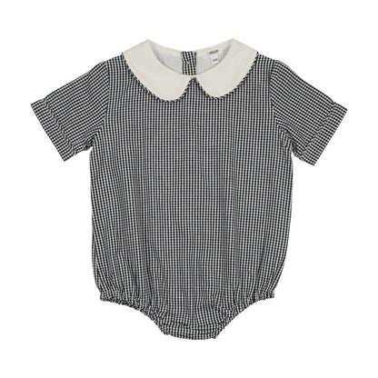Shabbos Plaid Romper - Boy