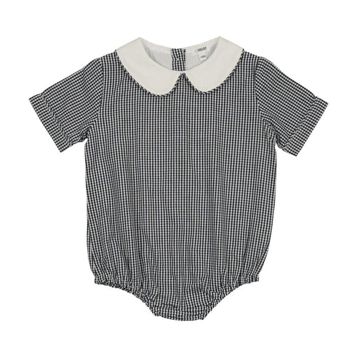 Shabbos Plaid Romper - Boy