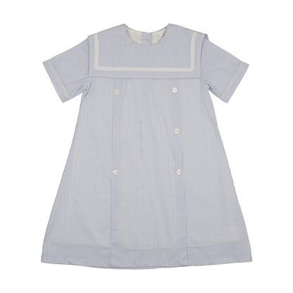 Shabbos Sailor Stripe Short Sleeve Dress