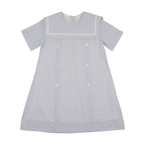 Shabbos Sailor Stripe Short Sleeve Dress