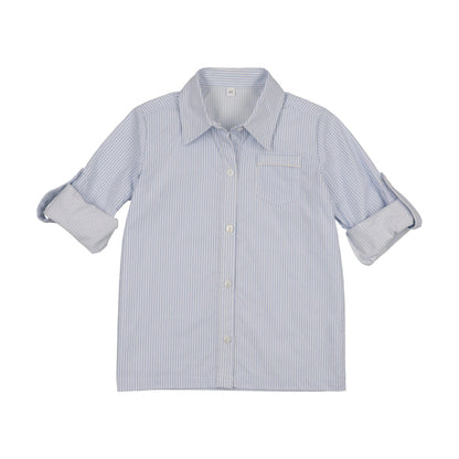 Shabbos Sailor Stripe Short Sleeve Shabbos Shirt - Boy