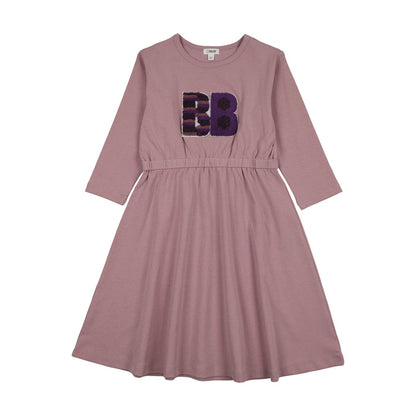 Sherpa Patch 3/4 Sleeve Dress