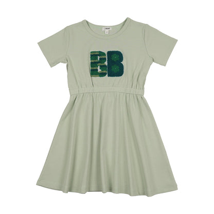 Sherpa Patch Short Sleeve Dress