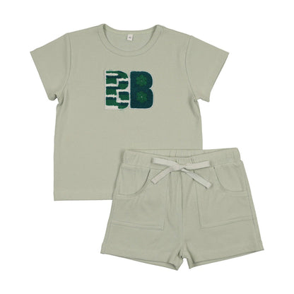 Sherpa Patch Shorts Set