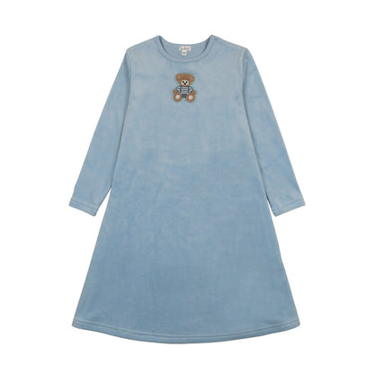 Sherpa Teddy Velour Long Nightgown