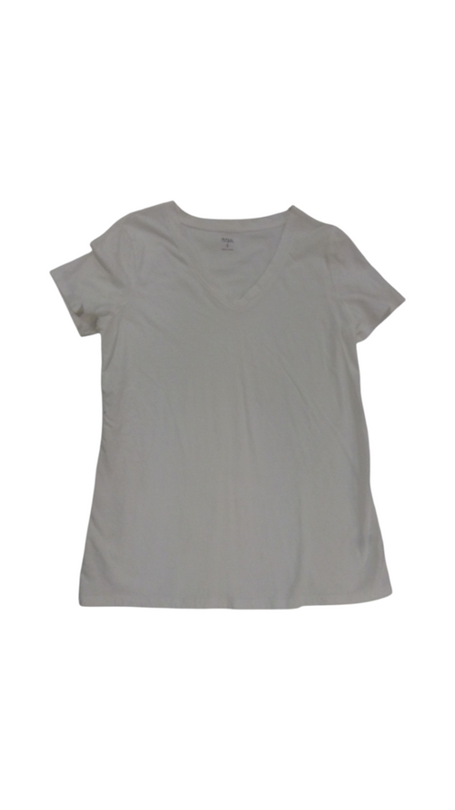 Shirt: White V Neck