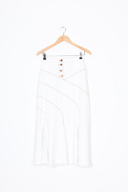 Shona Joy Womens White Skirt Size 8