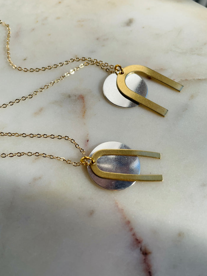 Silver Brass Necklace Small