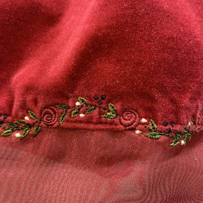 Skirt: Velvet Embroidered Trim