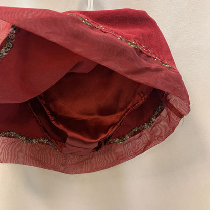 Skirt: Velvet Embroidered Trim