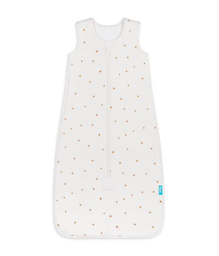 Sleep Bag Sleeveless 1.5 TOG Cotton Buff Twinkle Embroidery