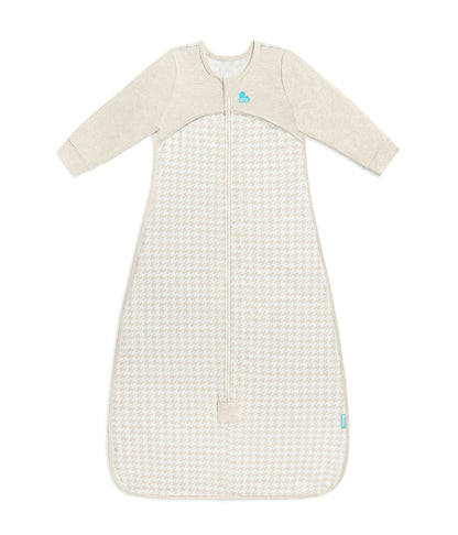 Sleep Bag Long Sleeve 1.0 TOG Cotton Tan Houndstooth