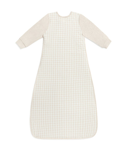 Sleep Bag Long Sleeve 1.0 TOG Cotton Tan Houndstooth