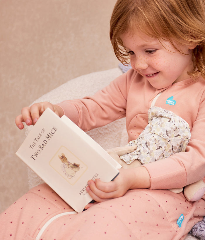 Sleep Bag Long Sleeve 2.5 TOG Quilted Cotton Rose Pebbles