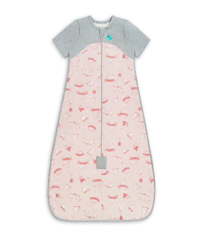 Sleep Bag Short Sleeve 1.0 TOG Organic Cotton Pink Daredevil