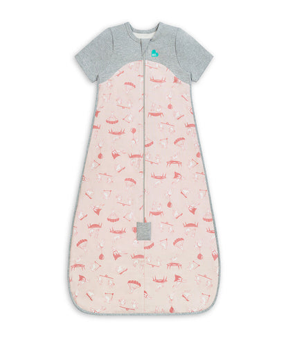 Sleep Bag Short Sleeve 1.0 TOG Organic Cotton Pink Daredevil