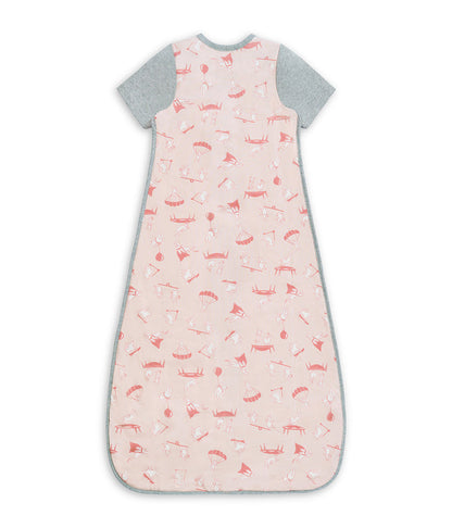 Sleep Bag Short Sleeve 1.0 TOG Organic Cotton Pink Daredevil