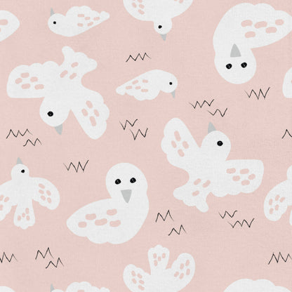Sleep Bag Short Sleeve 1.0 TOG Organic Cotton Rose Doves