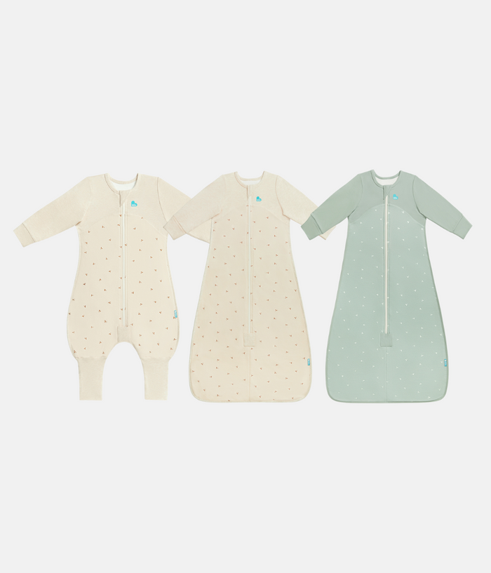 Sleep Suit & Bag Bundle | 1.5 TOG | Oatmeal Twigs | Olive Twigs