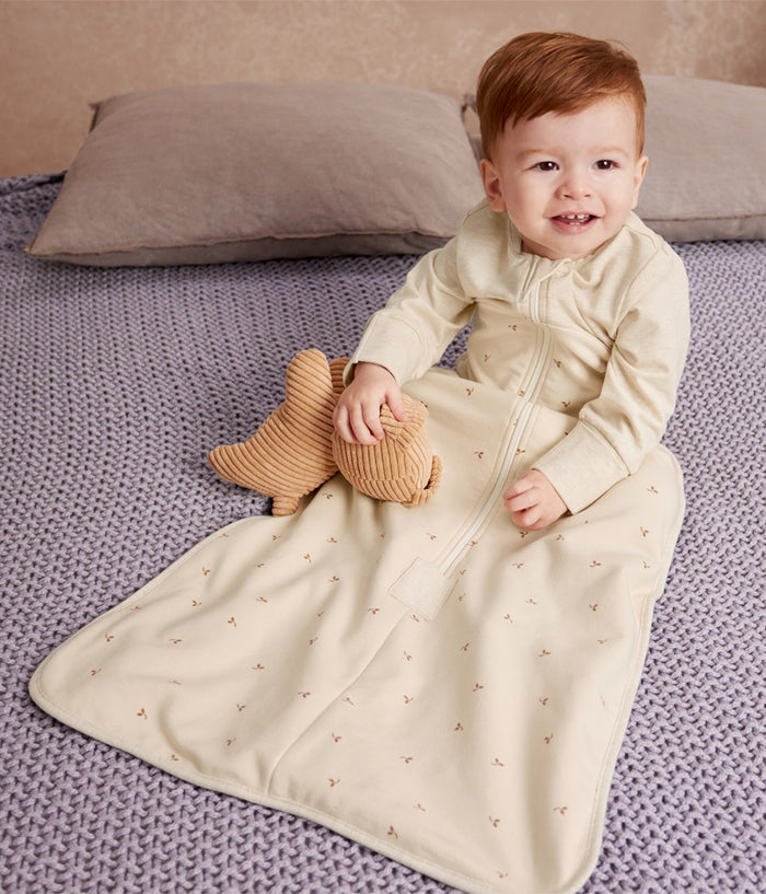 Sleep Suit & Bag Bundle | 1.5 TOG | Oatmeal Twigs | Olive Twigs